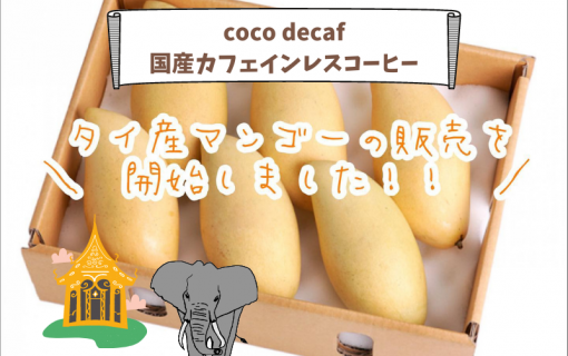 タイ産マンゴーの販売を開始しました！【coco decaf・国産カフェインレスコーヒー】