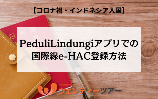 【コロナ禍・インドネシア入国】PeduliLindungiアプリでの国際線e-HAC登録方法